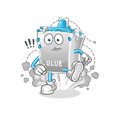 glue running illustration. character vector