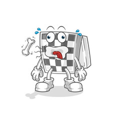 chessboard burp mascot. cartoon vector