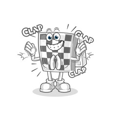chessboard applause illustration. character vector