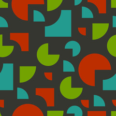 abstract geometric seamless pattern in bright colors