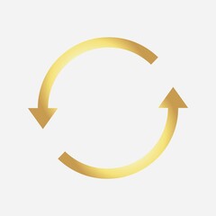 Illustration vector design of golden arrow cycle