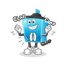 marker pen applause illustration. character vector