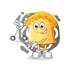bread with honey hypnotizing cartoon. cartoon mascot vector