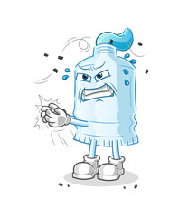 toothpaste swat fly character. cartoon mascot vector