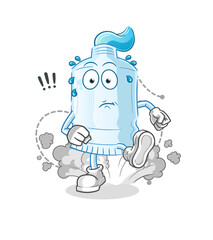 toothpaste running illustration. character vector
