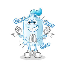 toothpaste applause illustration. character vector
