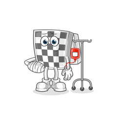 chessboard sick in IV illustration. character vector