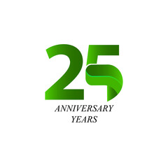 25 Years Anniversary Celebration Vector Template Design Illustration