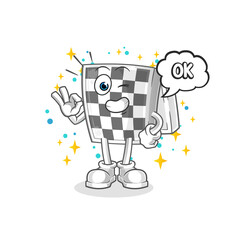 chessboard agree mascot. cartoon vector