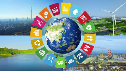 Fototapeta premium SDGs サステナブル 持続可能な開発目標