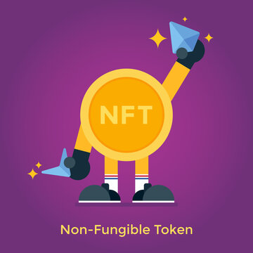 A Non-Fungible Token Holds Something Precious. Good For NFT Content, NFT Design, NFT Post, Etc.