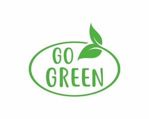 Go green logo design template