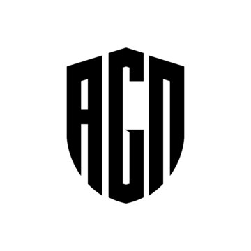 AGN letter logo design. AGN modern letter logo with black background. AGN creative  letter logo. simple and modern letter logo. vector logo modern alphabet font overlap style. Initial letters AGN  