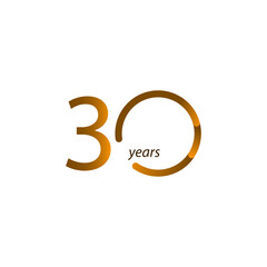 30 Years Anniversary Celebration Vector Template Design Illustration