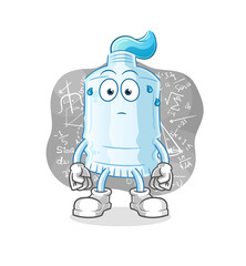 toothpaste thinking hard vector. cartoon character