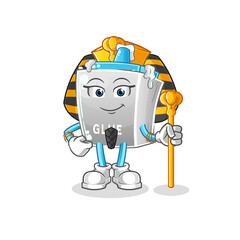 glue ancient egypt cartoon. cartoon mascot vector