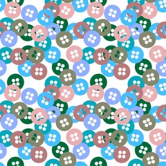 Seamless pattern with buttons for fabrics and textiles 