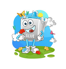 glue pick flowers in spring. character vector