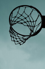 Fototapeta na wymiar Basketball hoop on the playground