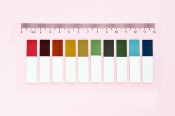 Set of multicolored sticker paper index.