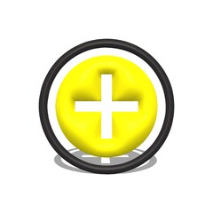 Fototapeta premium 3d plus icon design illustration