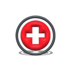 3d plus icon design illustration