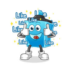 marker pen give lots of likes. cartoon vector