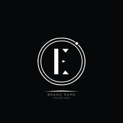 Modern Luxury E Letter Business Logo Design Alphabet Icon Vector Symbol. Creative minimal letter logo template.