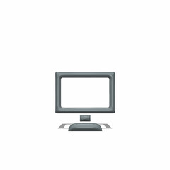 3d monitor icon design illustration