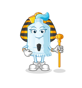 toothpaste ancient egypt cartoon. cartoon mascot vector