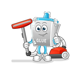 glue clean with a vacuum . character vector