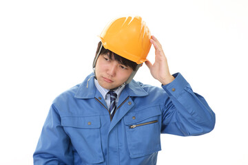 疲れた男性労働者