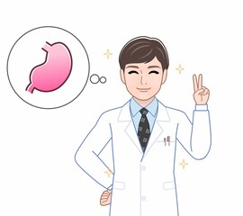 白衣を着た医療スタッフの男性