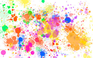 Background with colorful watercolor splashes