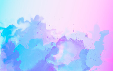 Blue and pink watercolor background
