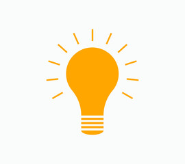 Light Bulb icon vector Idea sign solution, thinking concept colorful template 