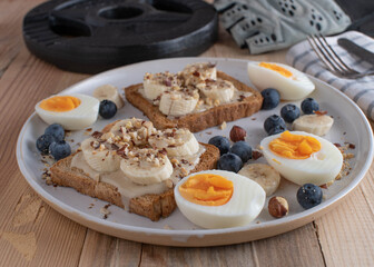 Breakfast plate for muscle building and mass gain