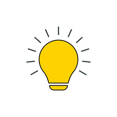 Light Bulb icon vector Idea sign solution, thinking concept colorful template
