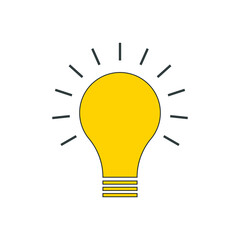 Light Bulb icon vector Idea sign solution, thinking concept colorful template
