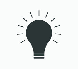Light Bulb icon vector Idea sign solution, thinking concept
