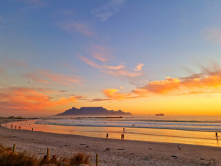 Naklejka premium Cape Town sunset beach in Milnerton