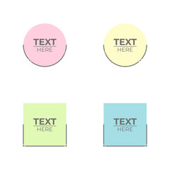 Set of bubble text illustration