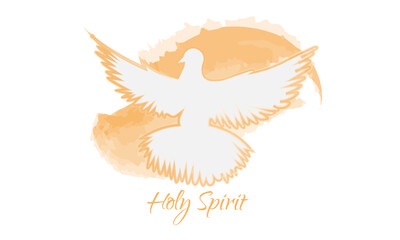 Pentecost Sunday, Come Holy Spirit, typography for print or use as poster, card, flyer or T shirt