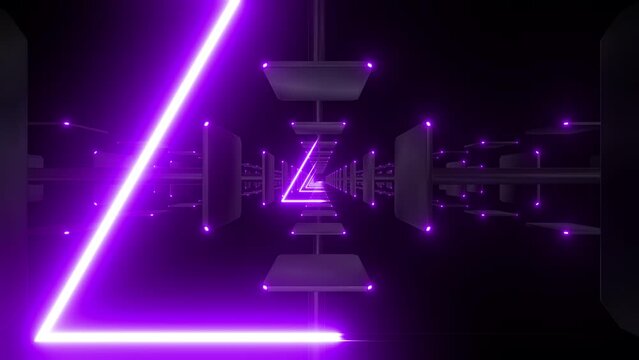 4K Rotating Light Boxes Tunnel