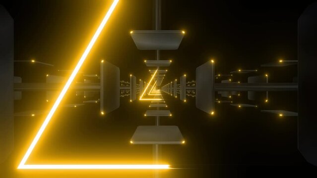 4K Rotating Light Boxes Tunnel