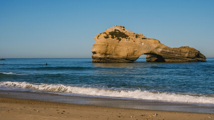 Bay of Biarritz on a summer day with a view on the main beach