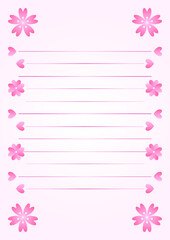 F_봄, 꽃 편지지 프레임