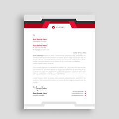 Letterhead template in Abstract style design