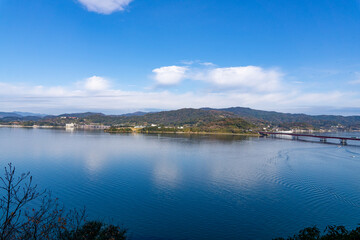 舘山寺から眺望　冬の浜名湖