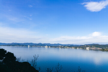舘山寺から眺望　冬の浜名湖